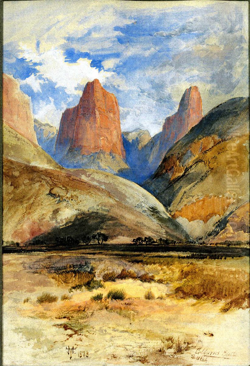 Colburn's Butte, South Utah Oil Painting by Thomas Moran