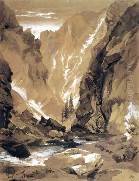 Toltec Gorge, Colorado Oil Painting by Thomas Moran