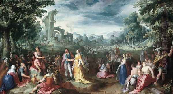 The Continence of Scipio 1600 Oil Painting by Karel Van Mander