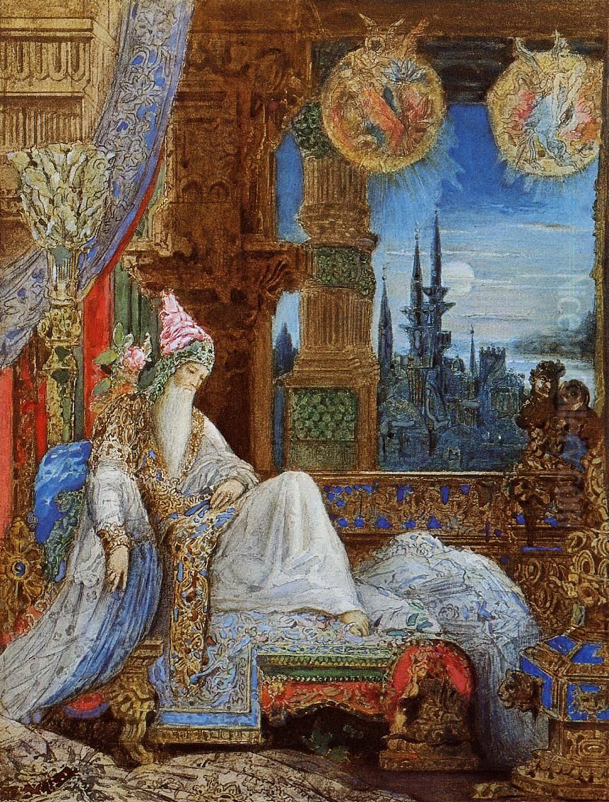 The Dream Haunting the Mogul Oil Painting by Gustave Moreau