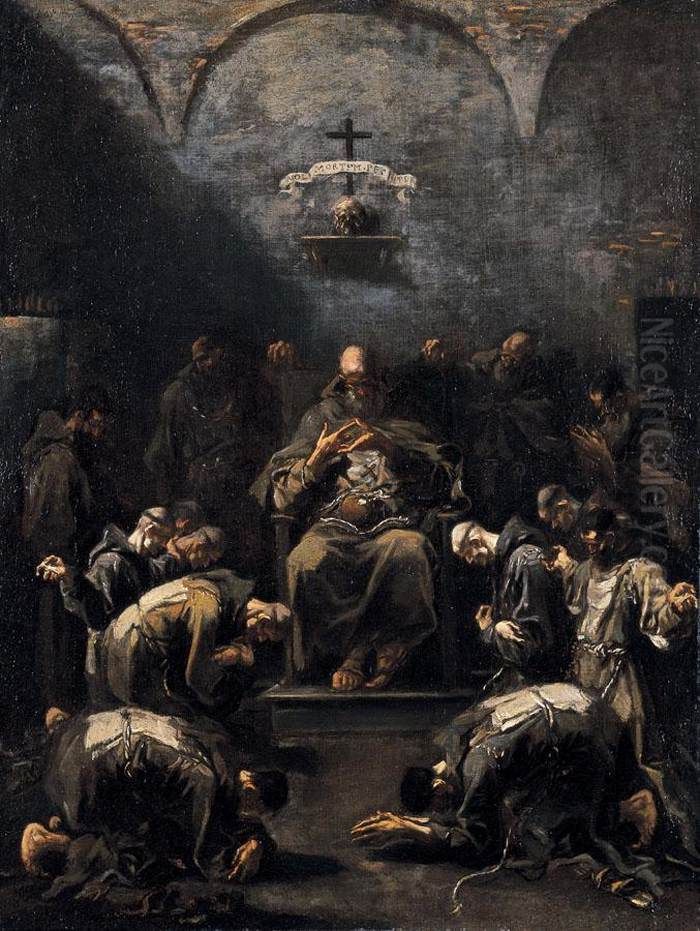 Prayer of the Penitent Monks Oil Painting by Alessandro Magnasco