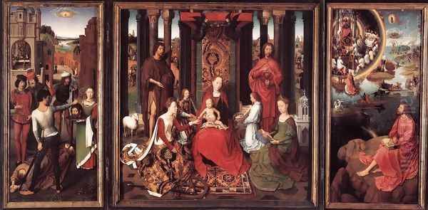 St John Altarpiece 1474-79 Oil Painting by (manner of) Memling, Hans
