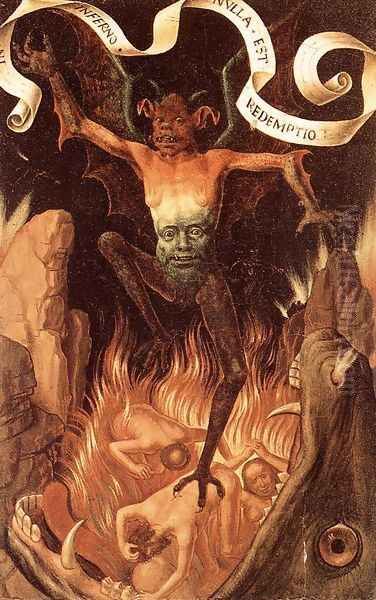 Hell c. 1485 Oil Painting by (manner of) Memling, Hans