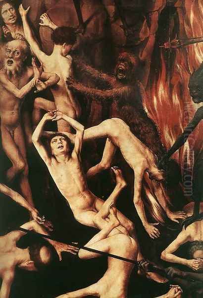 Last Judgment Triptych (detail-9) 1467-71 Oil Painting by (manner of) Memling, Hans