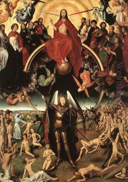 Last Judgment Triptych (central) 1467-71 Oil Painting by (manner of) Memling, Hans