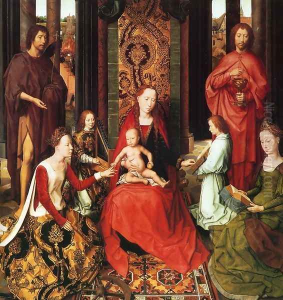 Marriage Of St Catherine Oil Painting by (manner of) Memling, Hans