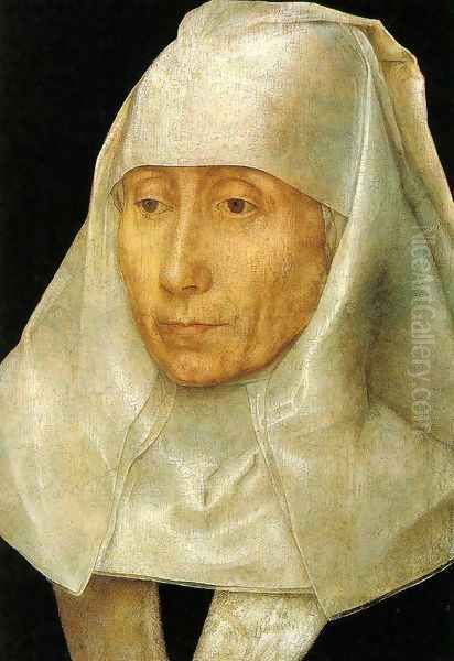 Portrait of an Old Woman 1468-70 Oil Painting by (manner of) Memling, Hans