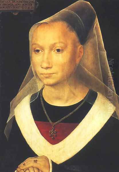 Portrait of a Woman (Sibylla Sambetha) Oil Painting by (manner of) Memling, Hans