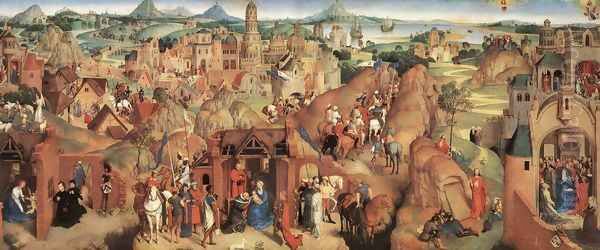 Advent and Triumph of Christ 1480 Oil Painting by (manner of) Memling, Hans