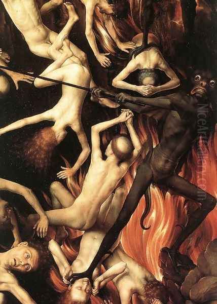 Last Judgment Triptych (detail-8) 1467-71 Oil Painting by (manner of) Memling, Hans
