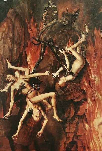 Last Judgment Triptych (detail-10) 1467-71 Oil Painting by (manner of) Memling, Hans