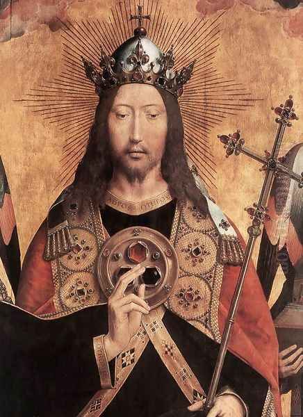 Christ Surrounded by Musician Angels (detail) 1480s Oil Painting by (manner of) Memling, Hans
