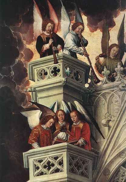 Last Judgment Triptych (detail-2) 1467-71 Oil Painting by (manner of) Memling, Hans