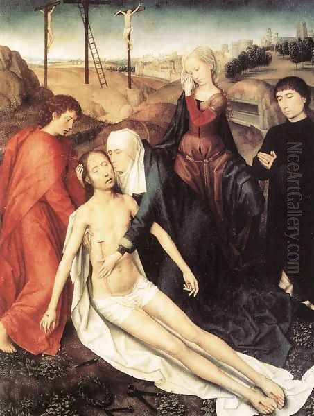 Lamentation 1475-80 Oil Painting by (manner of) Memling, Hans
