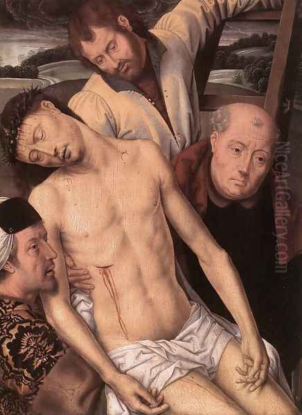 Deposition (left wing of a diptych) 1490s Oil Painting by (manner of) Memling, Hans