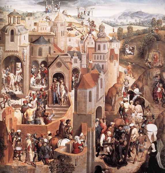 Scenes from the Passion of Christ (detail-1) 1470-71 Oil Painting by (manner of) Memling, Hans