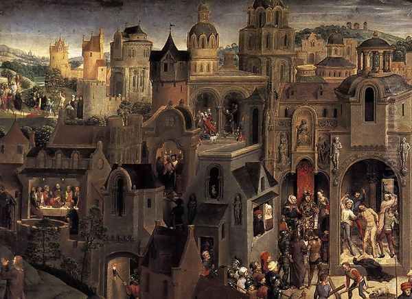 Scenes from the Passion of Christ (detail-2) 1470-71 Oil Painting by (manner of) Memling, Hans