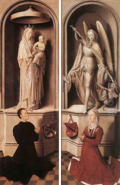 Last Judgment Triptych (closed) 1467-71 Oil Painting by (manner of) Memling, Hans