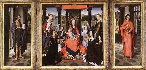 The Donne Triptych Oil Painting by (manner of) Memling, Hans