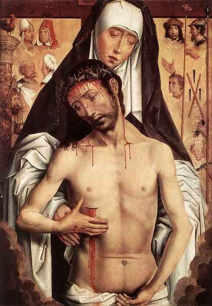 The Virgin Showing the Man of Sorrows 1475 or 1479 Oil Painting by (manner of) Memling, Hans