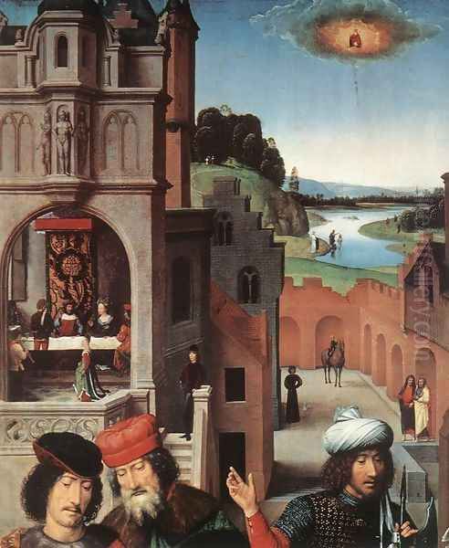 St John Altarpiece (detail-3) 1474-79 Oil Painting by (manner of) Memling, Hans