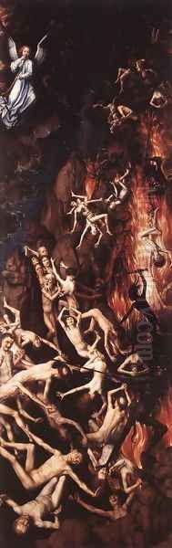 Last Judgment (right panel) 1467-71 Oil Painting by (manner of) Memling, Hans