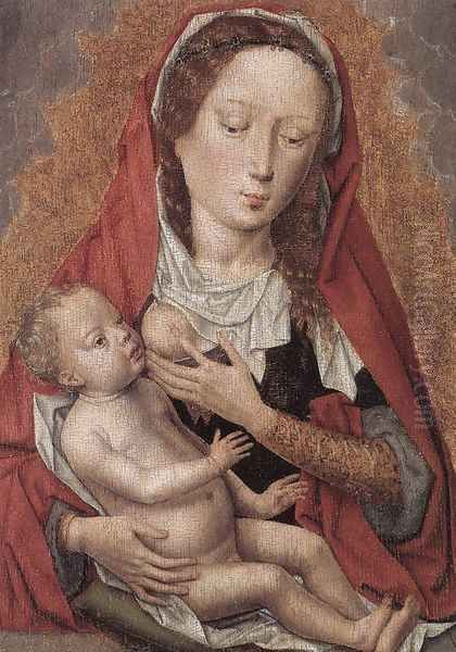 Virgin and Child c. 1478 Oil Painting by (manner of) Memling, Hans