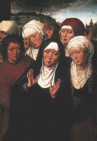 Holy Women Lamenting with St John the Evangelist Oil Painting by (manner of) Memling, Hans