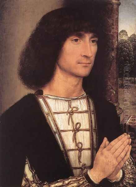 Portrait of a Young Man 1485-90 Oil Painting by (manner of) Memling, Hans