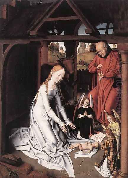 Nativity 1475-1500 Oil Painting by (manner of) Memling, Hans
