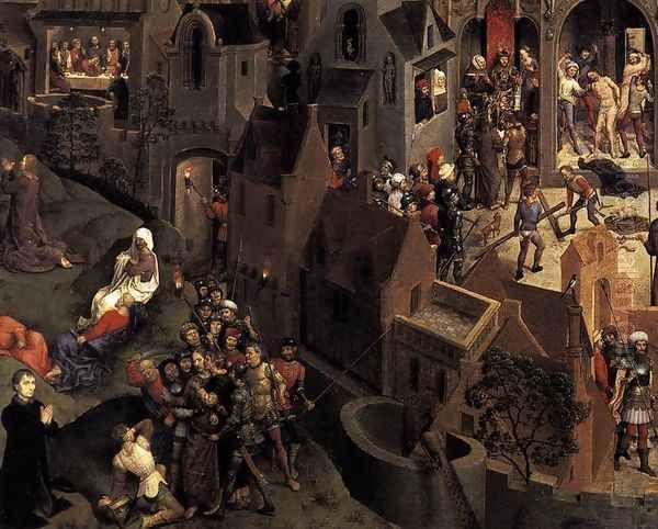 Scenes from the Passion of Christ (detail-3) 1470-71 Oil Painting by (manner of) Memling, Hans
