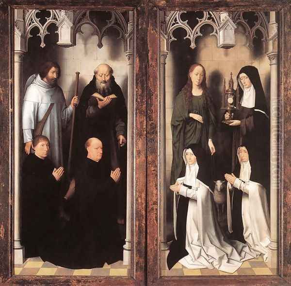St John Altarpiece (closed) 1474-79 Oil Painting by (manner of) Memling, Hans