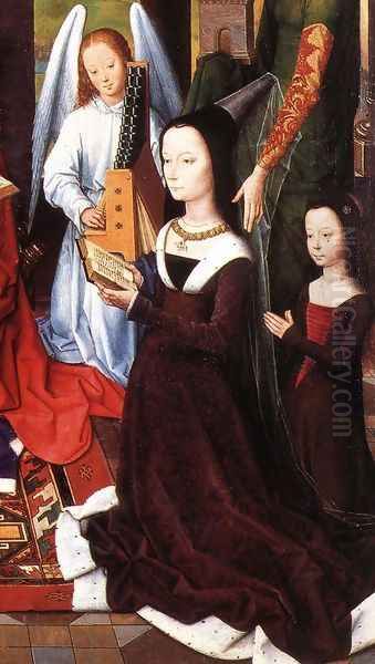 The Donne Triptych [detail: 5, central panel] Oil Painting by (manner of) Memling, Hans