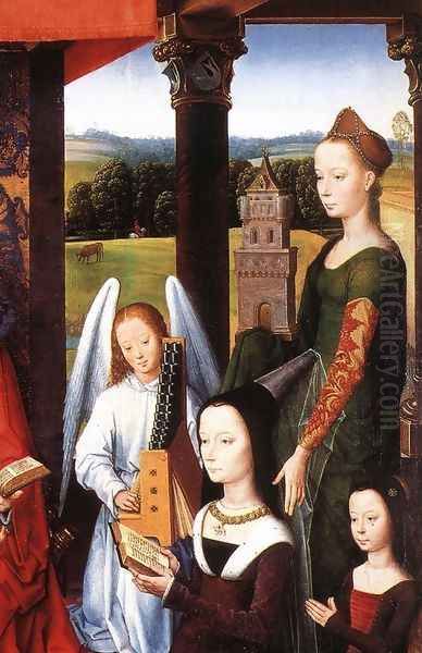 The Donne Triptych [detail: 4, central panel] Oil Painting by (manner of) Memling, Hans