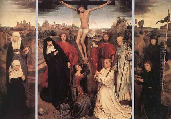 Triptych of Jan Crabbe Oil Painting by (manner of) Memling, Hans