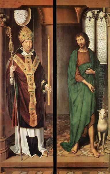 Passion (Greverade) Altarpiece (first closed position) 2 Oil Painting by (manner of) Memling, Hans