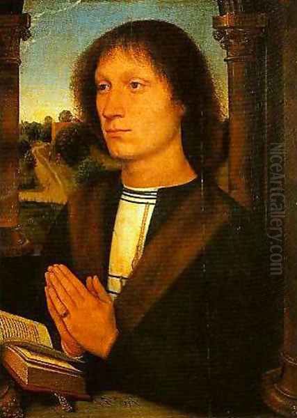 St Benedict Oil Painting by (manner of) Memling, Hans
