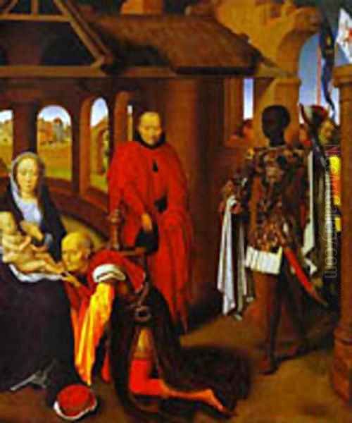 The Adoration Of The Magi Detail 2 1470s Oil Painting by (manner of) Memling, Hans