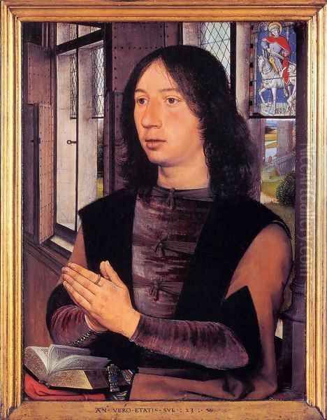 Diptych of Maarten Nieuwenhove (right panel) Oil Painting by (manner of) Memling, Hans