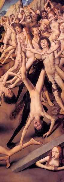 Last Judgment Triptych (detail) 3 Oil Painting by (manner of) Memling, Hans
