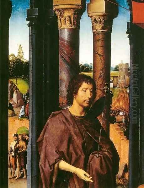 St John Altarpiece (detail) 2 Oil Painting by (manner of) Memling, Hans