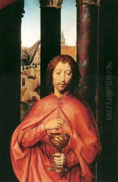 St John Altarpiece (detail) 3 Oil Painting by (manner of) Memling, Hans