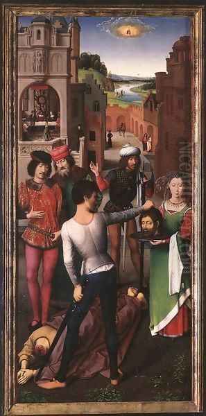 St John Altarpiece (left wing) 2 Oil Painting by (manner of) Memling, Hans