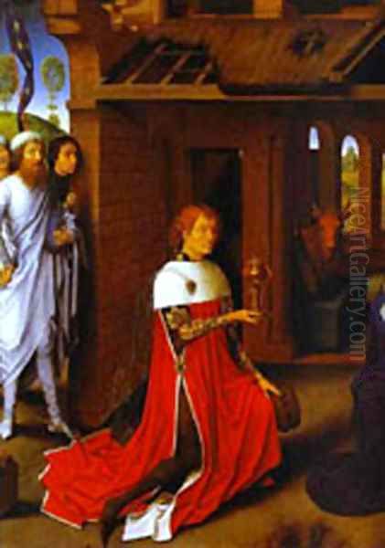The Adoration Of The Magi Detail 1 1470s Oil Painting by (manner of) Memling, Hans