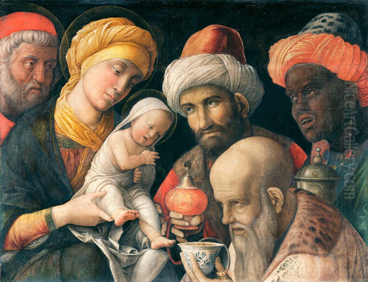Adoration of the Magi Oil Painting by Andrea Mantegna