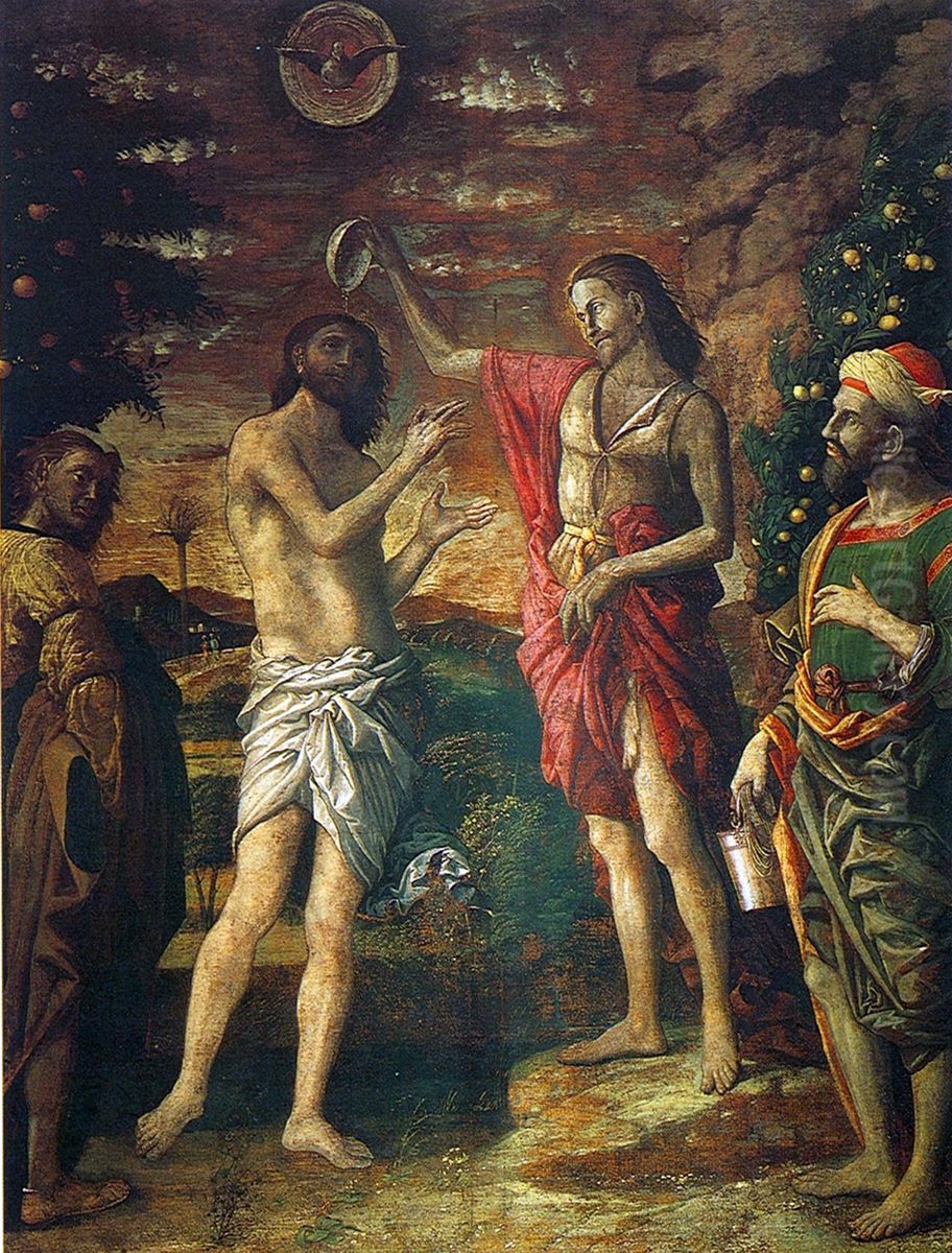 Baptism of Christ Oil Painting by Andrea Mantegna