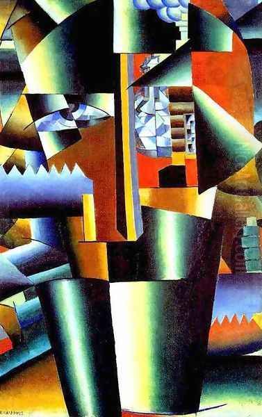 Portrait Of The Artist Ivan Kliun Oil Painting by Kazimir Severinovich Malevich