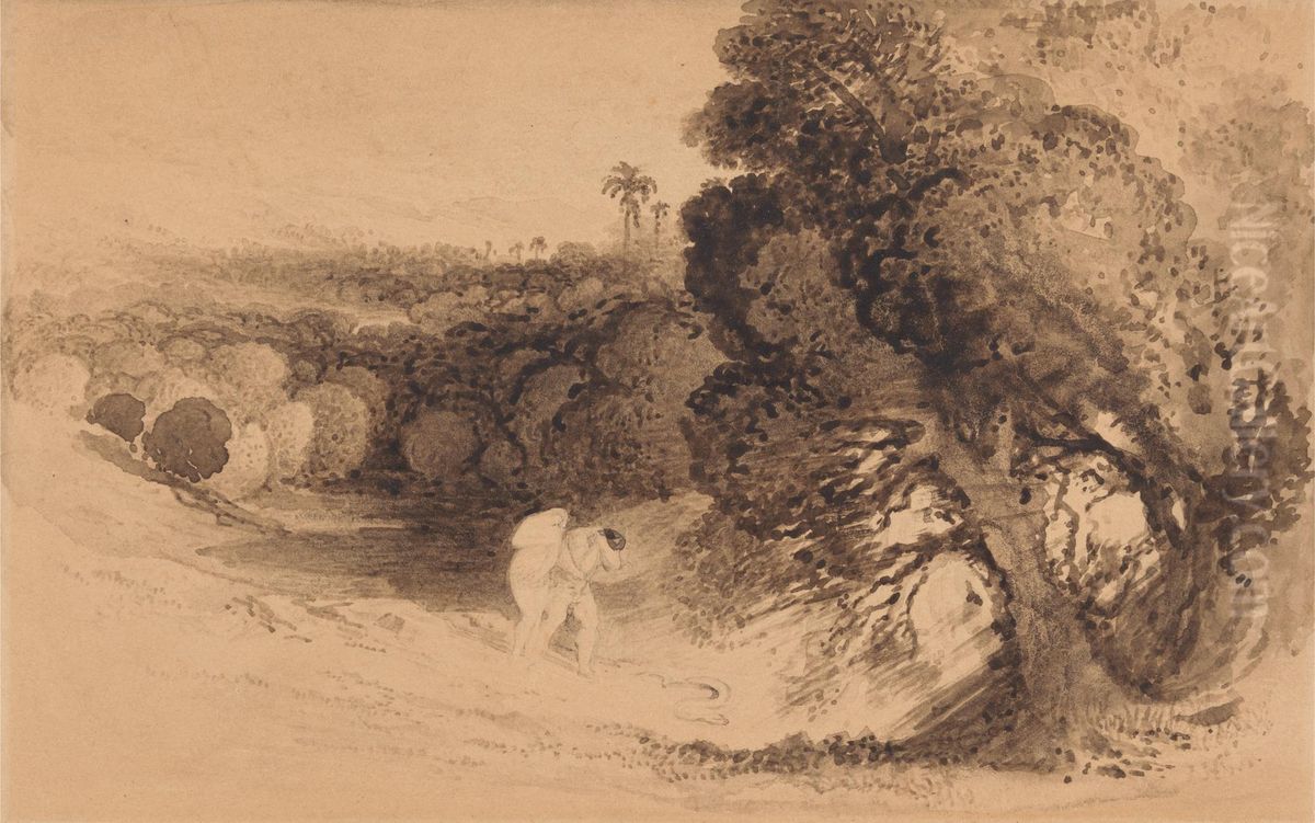 Expulsion from Eden Oil Painting by John Martin