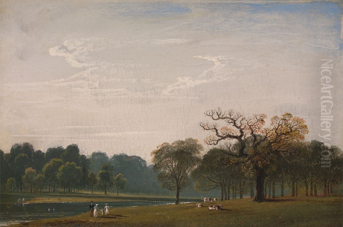 Kensington Gardens Oil Painting by John Martin