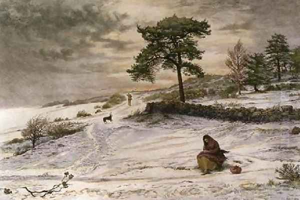 Blow, Blow Thou Winter Wind Oil Painting by Sir John Everett Millais